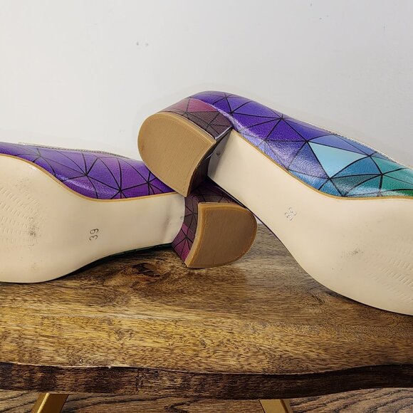 Colorful Geometric Stain Glass Patterned Flats By Goby Oul Free - Picture 10 of 11